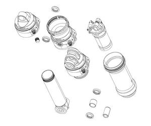 Sram Eyelet/DMP Body Assy, SDLC HB, BR 45