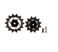 SRAM Force AXS E1 - Set di pulegge con Cuscinetti in Acciaio, con pulegge 12T Superiore e Inferiore 14T, Viti in Acciaio da 18,5 e 12,8 mm