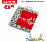 SRAM GX Eagle Catena 12 Velocità 126 Maglie Argento con Chiavetta Split Link AXS
