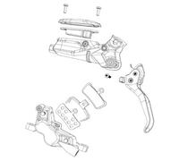 SRAM Level Silver Stealth - Kit lama a leva in alluminio, include lama, manopola di portata, camma, molla, boccola, C1