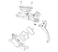 SRAM Level Ultimate Stealth - Kit lama a leva in carbonio, include: lama, manopola di portata, camma, molla, cuscinetto, C1