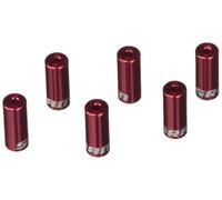 SRAM Kit capoguaina per cavi freno Alluminio - 10x cambio 4,0 mm / 6x freno 5,0 mm - Rosso