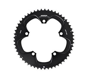 Sram Road - Corona 55 Denti, 5 bulloni Non a Scomparsa, in Alluminio, 0,4 cm, Colore: Nero