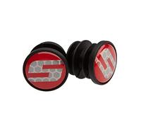Sram Road - Tappi per Manubrio con Logo a S, Confezione da 2 Pezzi, Colore: Nero e Rosso