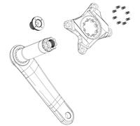 SRAM Single Impact/Bash Guard Kit For Xx D1 (Including 1 Impact/Bash Guard, 2 Gu