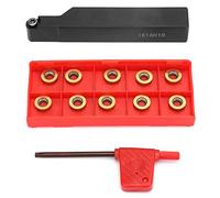 SRAPR1616H10 Utensile per Tornio CNC Utensili per Tornio in Metallo Duro Portautensili per Tornio RPMT10T3MO Inserti Lame Inserti per Tornitura con Chiave Utensile da Taglio CNC