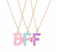 Srcasy Bff Collana Per 3 Collana Amicizia a Tre Cuore, Collana Amicizia a Tre, Collana Amicizia Per 3, Collana Bff Per 3, Collana Dell'Amicizia, Ottimi Regali Per Amiche e Fidanzate.