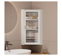 SRDCAIM Armadietto bagno, Piccolo mobiletto angolare da bagno, mobiletto da parete per bagno sopra il water, mobiletto sospeso per bagno, cucina, lavanderia, dormitori(Transparent,35 * 70cm)