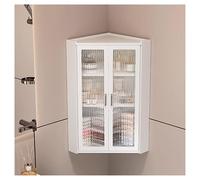 SRDCAIM Armadietto bagno, Piccolo mobiletto angolare da bagno, mobiletto da parete per bagnos sopra il water, mobilettos sospeso per cucina, lavanderia, dormitori(Transparent,40 * 70cm)