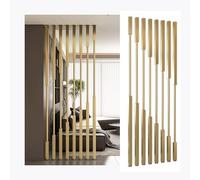 SRDCAIM Confezione da 8 divisori da Parete per pareti divisorie dal Pavimento al soffitto, divisori per Ambienti, con Un'Altezza di 50-220 cm per casa, Camera da Letto(Gold,H85cm/33.5in)