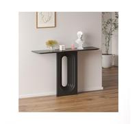 SRDCAIM Consolle moderna per ingresso con base geometrica, tavolino da divano, tavolini d'appoggio per soggiorno, corridoio, appartamento e camera da letto(Black,120cm/47.2in)