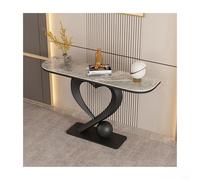 SRDCAIM Consolle moderna, tavolino d'ingresso, tavolino da divano, tavolino d'appoggio contemporaneo per soggiorno, camera da letto, balcone, appartamento, ufficio(Black+Gray,150cm/59.1in)