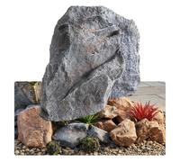 SRDCAIM Copertura Decorativa Effetto Roccia, Finta Pietra per Esterni | Ideale per nascondere teste di pozzi e tubature; adatta a giardini, prati, laghetti e spazi verdi(Gray,47x40x46cm)