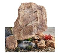 SRDCAIM Copertura Decorativa Effetto Roccia, Finta Pietra per Esterni | Ideale per nascondere teste di pozzi e tubature; adatta a giardini, prati, laghetti e spazi verdi(Yellow,47x40x46cm)