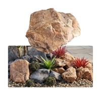 SRDCAIM Copertura Decorativa Effetto Roccia, Finta Pietra per Esterni | Ideale per nascondere teste di pozzi e tubature; adatta a giardini, prati, laghetti e spazi verdi(Yellow,37x23x23cm)