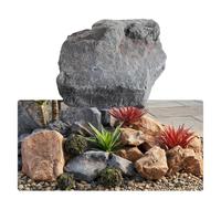 SRDCAIM Copertura Decorativa Effetto Roccia, Finta Pietra per Esterni | Ideale per nascondere teste di pozzi e tubature; adatta a giardini, prati, laghetti e spazi verdi(Gray,36x32x24cm)