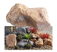 SRDCAIM Copertura Decorativa Effetto Roccia, Finta Pietra per Esterni | Ideale per nascondere teste di pozzi e tubature; adatta a giardini, prati, laghetti e spazi verdi(Yellow,52x27x30cm)