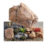 SRDCAIM Copertura Decorativa Effetto Roccia, Finta Pietra per Esterni | Ideale per nascondere teste di pozzi e tubature; adatta a giardini, prati, laghetti e spazi verdi(Yellow,70x43x48cm)