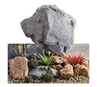 SRDCAIM Copertura Decorativa Effetto Roccia, Finta Pietra per Esterni | Ideale per nascondere teste di pozzi e tubature; adatta a giardini, prati, laghetti e spazi verdi(Gray,37x23x23cm)