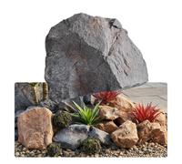 SRDCAIM Copertura Decorativa Effetto Roccia, Finta Pietra per Esterni | Ideale per nascondere teste di pozzi e tubature; adatta a giardini, prati, laghetti e spazi verdi(Gray,30x20x40cm)