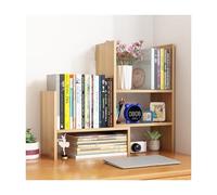SRDCAIM Libreria da scrivania regolabile in legno, Scrivania salvaspazio Scaffale libreria scaffale espandibile per forniture da ufficio organizer da scrivania(Walnut color,15CM/5.9in)