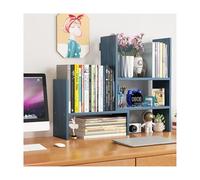 SRDCAIM Libreria da scrivania regolabile in legno, Scrivania salvaspazio Scaffale libreria scaffale espandibile per forniture da ufficio organizer da scrivania(Blauw,15CM/5.9in)