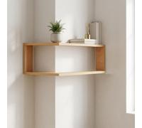 SRDCAIM Mensola angolare esterna, mensole sospese intelligenti da 40/60 cm per statuette e oggetti da collezione, scaffale espositivo a parete per camera da letto, soggiorno(Yellow,R60cm)