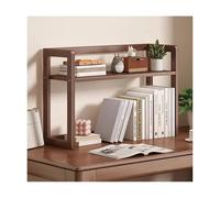 SRDCAIM Mensola da scrivania per la parte superiore della scrivania, espositore a 2 livelli, organizer multiuso, ripiani in bambù per scrivania, per ufficio, dormitorio(52CM/20.5in)