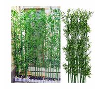 SRDCAIM Pianta Artificiale di bambù Verde Schermo per la Privacy Patio Piante Artificiali di bambù Alberi Recinzione per la Privacy Esterno Interno per Giardino Cortile Ingresso(200cm/6.6ft)
