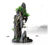 SRDCAIM Roccia Acquario, Copertura rocciosa Rocce Artificiali per paesaggi Rocce finte per acquari, Materiale in Resina Roccia Finta per Esterni per Giardini e Prati paesaggistici(19 * 9 * 35cm)