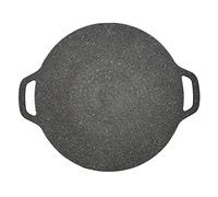 Srdh Padella Barbecue Coreana, 6 Strati di Rivestimento in Materiale Naturale griglia Antiaderente con Doppi Manici, Padella Coreana per induzione, fornello a Gas (38 cm)