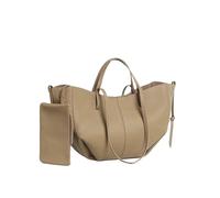 SRDRK Borsa di lusso Tote Bag per le donne in pelle di mucca borsa a tracolla design grande capacità totes top handle Hobo Shopper Bag, cachi, 50-26-16cm