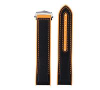 SRDRK Canda di guardia in nylon in silicone per Omega Seamaster 300 Speedmaster 8900 Pianeta Oceano 20mm 21mm 22mm Strumenti di cinghia di orologi(Black orange-B bk,20mm)