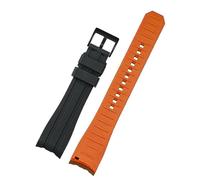 SRDRK Doppio colore per Rolex Citizen SEIKO SILICO CINGHE UOMINI Accessori per orologi ad arco Bracciale orologio cinghia di orologio da orologio da 20 mm 22mm(Black orange black,22mm)
