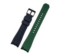 SRDRK Doppio colore per Rolex Citizen SEIKO SILICO CINGHE UOMINI Accessori per orologi ad arco Bracciale orologio cinghia di orologio da orologio da 20 mm 22mm(Black green-black,22mm)
