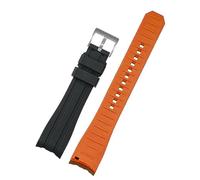 SRDRK Doppio colore per Rolex Citizen SEIKO SILICO CINGHE UOMINI Accessori per orologi ad arco Bracciale orologio cinghia di orologio da orologio da 20 mm 22mm(Black orange silver,22mm)