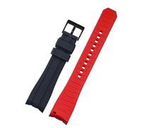 SRDRK Doppio colore per Rolex Citizen SEIKO SILICO CINGHE UOMINI Accessori per orologi ad arco Bracciale orologio cinghia di orologio da orologio da 20 mm 22mm(Black red black,22mm)