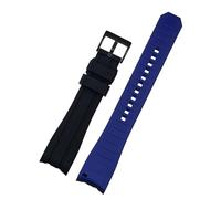 SRDRK Doppio colore per Rolex Citizen SEIKO SILICO CINGHE UOMINI Accessori per orologi ad arco Bracciale orologio cinghia di orologio da orologio da 20 mm 22mm(Black blue black,20mm)