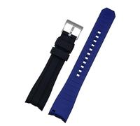 SRDRK Doppio colore per Rolex Citizen SEIKO SILICO CINGHE UOMINI Accessori per orologi ad arco Bracciale orologio cinghia di orologio da orologio da 20 mm 22mm(Black blue silver,22mm)