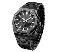 SRDRK Per GA2100STHB-7A Mod Kit Accessori con coperchio inferiore GA2100 Modello Rovere All Metal Bezel Strap Style Watch Band, Misura unica