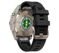 SRDRK Per Garmin Fenix 7s 6s 5s Pro Solar Silicone Light Gold Buckle Quick 20mm Cinturini per orologi di ricambio per Garmin Epix Pro Gen 2 42mm Descent Mk2s/3/3i per donne e uomini(Black)