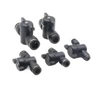 SRDRK Valvole manuali pneumatiche serie BTC, valvole di intercettazione a pressione nere da 4 mm-12 mm, interruttore di controllo del flusso d'aria manuale per sistemi di tubi a vuoto e pressione (BTC