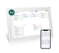 Srebas Calendario digitale da parete con touchscreen, calendario intelligente da 15,6 pollici, calendario elettronico per la famiglia, calendario digitale WiFi per la famiglia, grafico delle faccende