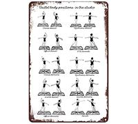 SREELEATHERS Targa in metallo vintage, con scritta "Ballet Body Positions in the Studio", poster con la conoscenza del balletto, decorazione artistica da parete per casa, discoteca, soggiorno, aula