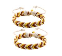 SREFGAS Bracciale per uomo e donna, 18 - 34 cm, regolabile, braccialetto dell'amicizia, da donna, amico, bracelet da uomo, 1 paio, 18-34 cm, Cotone, Senza Gemstone