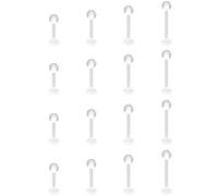 SREFGAS Chiaro 16 G Naso Fermi Set per Donne Uomini Acrilico Labret Piercing Borchie Helix Lingua Anelli Orecchini Gioielli 16 Pz Piercing Para La Nariz