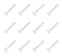 SREFGAS Clear - Set di piercing per labbra per uomo e donna, in plastica, dritto, piercing per naso, in plastica, 12 pezzi, 1.6*10+4, Plastica, Senza Gemstone