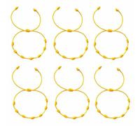SREFGAS Set di braccialetti portafortuna per uomo e donna, regolabili, 16 - 30 cm, con cordoncino, in tessuto, 6 pezzi, 16-30 cm, corda, Senza Gemstone