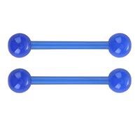SREFGAS Set di piercing a bilanciere che si illumina al buio, per uomo e donna, 14 G, in acrilico Bioflex, per capezzoli, lingua, capezzoli, elice, 2 pezzi, Acrilico