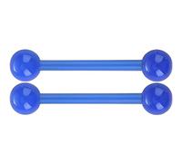SREFGAS Set di piercing a bilanciere che si illumina al buio, per uomo e donna, 14 G, in acrilico, Bioflex, piercing per capezzolo, barra, piercing per capezzolo, set di gioielli per elice, sfera, 2